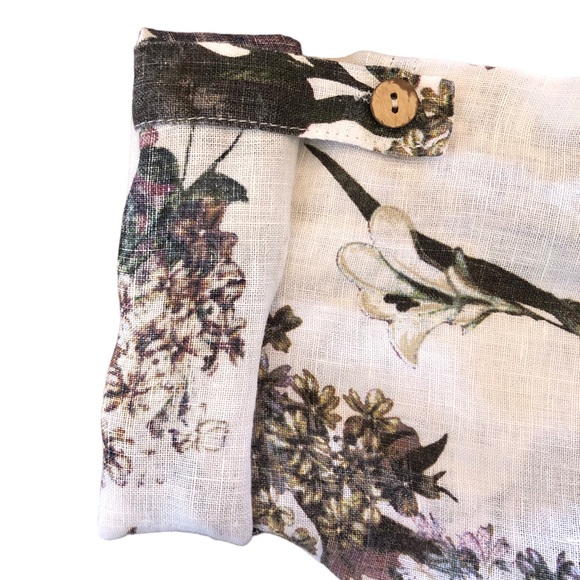 Linen Giulia Dal Piano Casual Floral Dress Size M - Picture 4 of 4